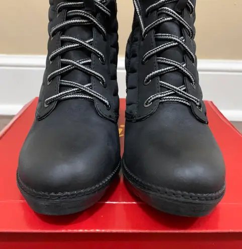 Zigi Soho Black Ames Wedge Boots Size 10