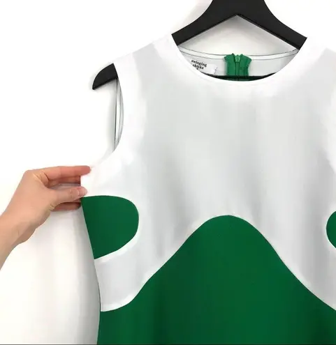 SWINGING CHICKS 60s 70s Inspired Retro A Line Dress Green White L Size L