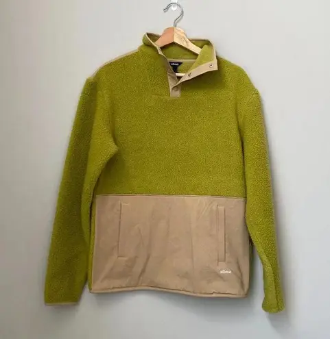 Allbirds NWT Women's XS Fluff Fleece Pullover Wool Blend Jacket Hazy Lime Green