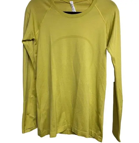 Lululemon NWT  Swiftly Tech Long Sleeve YLWP Yellow Pear Size 8