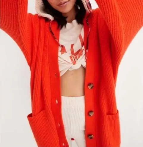 Aerie  Orange Soft & Cozy Oversized Cardigan Size M