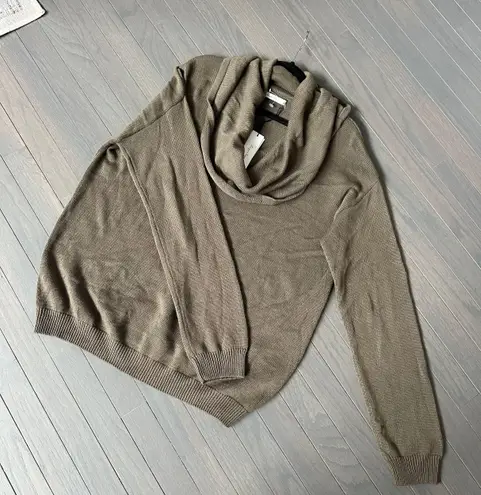 Harper NWT Lane Gouti Cowl Neck Off Shoulder Green Sweater Size 2XL - Image 8