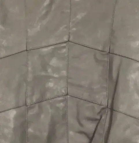 Live a Little faux gray leather / suede jacket. Medium