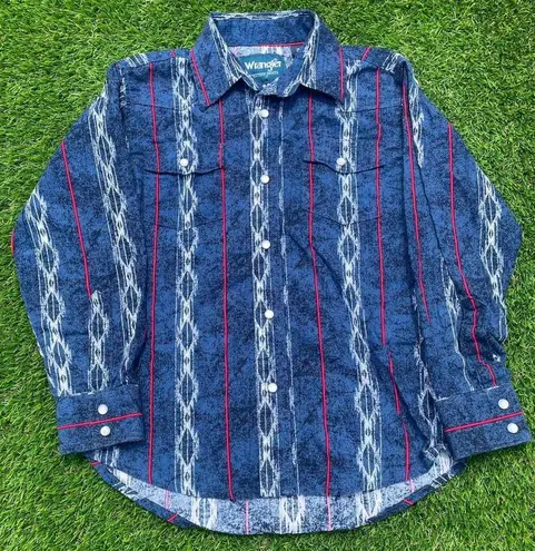 Wrangler  Western AOP Baby Crop Button Down Casual Shirt