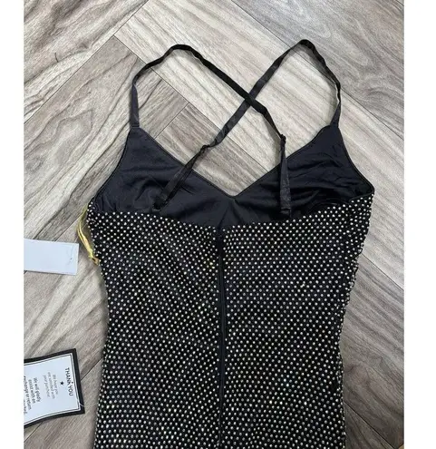 Say Yes To The Prom Embellished Sleeveless Strappy Gown Juniors' 3 Black Slit