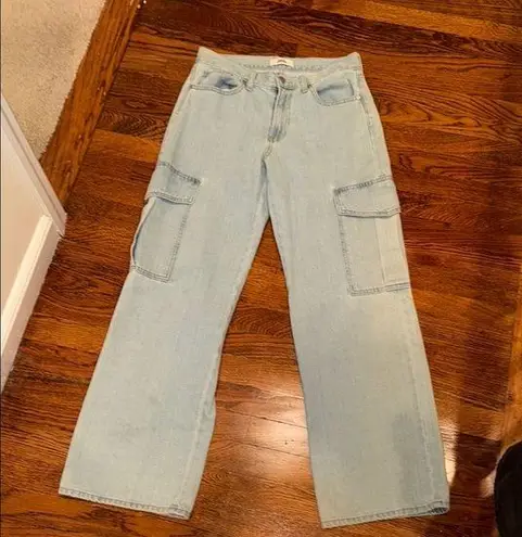 Just Black JBD denim Relaxed cargo style Jeans with Wide-Leg 28 light wash