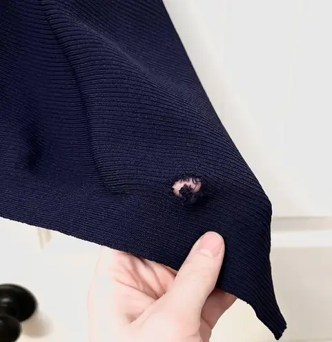 Derek Lam Collective Blue Asymmetrical Knit Pullover