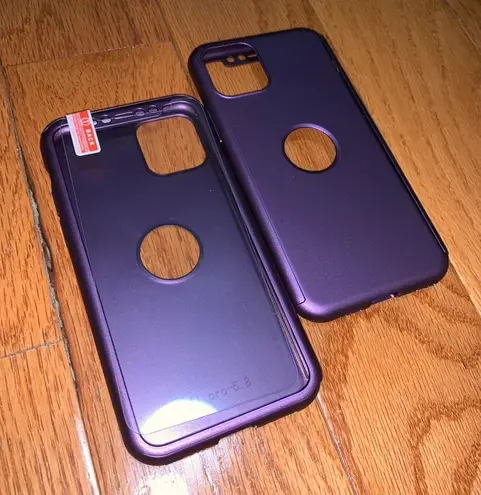 iPhone 11 Pro Max Fashion 360 Shockproof Case Violet Purple