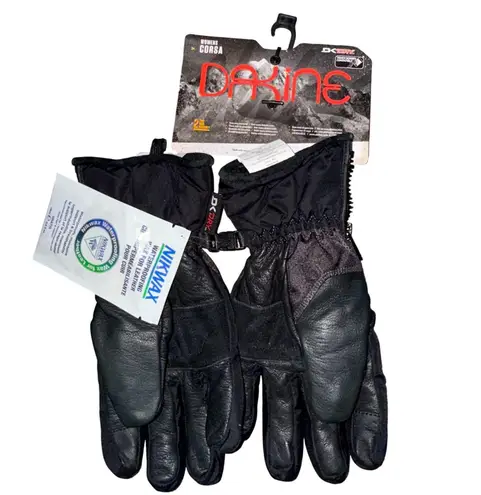 Dakine Womens Corsa Ski Snowboard Gloves Black Leather Waterproof Size S