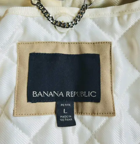 Banana Republic Tan Khaki Essential Trench Coat