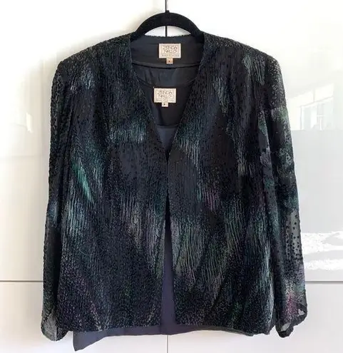 Like New Zonda Nellis Velvet Burnout Jacket & Tank Set Purple