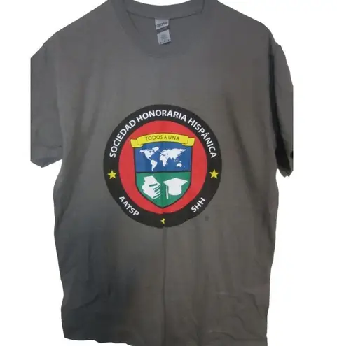 Gibson SHH Red T-Shirt With Full Color Logo Gray Short Sleeve T-Shirt Size M