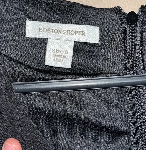 Boston Proper Women’s Black v-neckline sleeveless mini dress