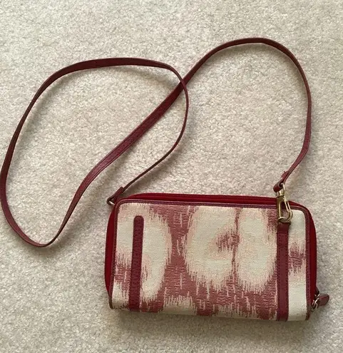 Vivienne Westwood Orb Long Wallet Red Strap Crossbody Bag
