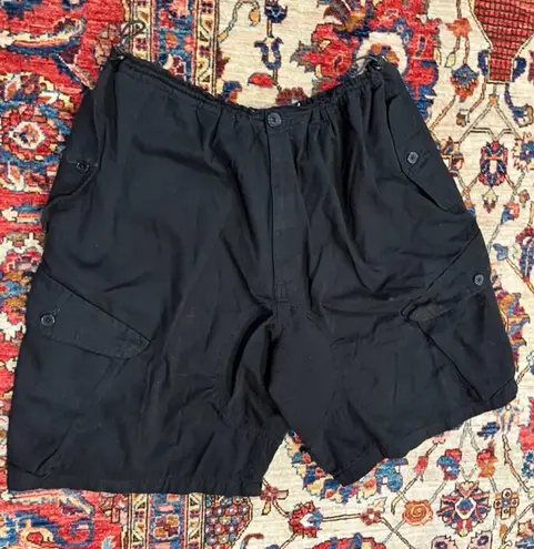 Raey Black Organic Cotton Cargo Shorts Women’s Size 10 Minimalist Utility