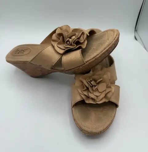 Born concept boc Beige Tan Cork Wedges Size 11