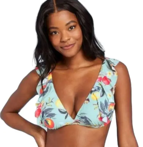 Kona Sol Swimsuit Women Size XL Extra Large Green Print 2 Piece Bikini Swimwear