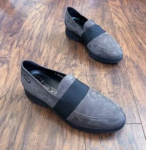 Mephisto • Loriane Bucksoft Loafer grey slip on suede leather nubuck comfort Size 9.5