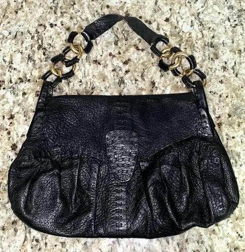 Valentino Garavani Black Leather Shoulder Bag