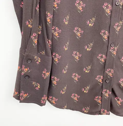 Something Navy Utility Blouse in Brown Floral