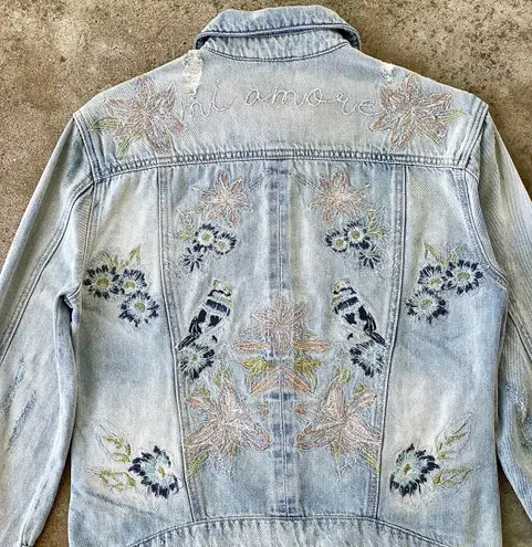 William Rast Embroidered Denim Jacket