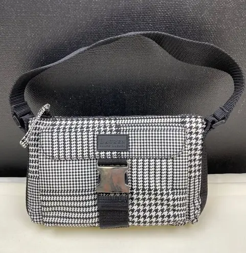Lauren Ralph Lauren Women's Houndstooth Shoulder Bag Hand Bag SKU 6136 Black