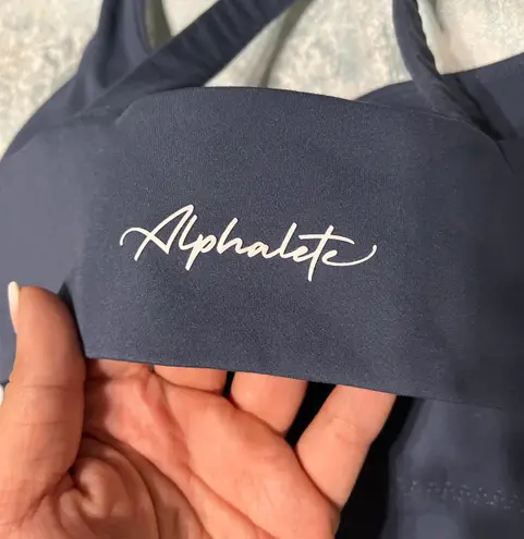 Alphalete Logo Slate Blue Bra Top Gym