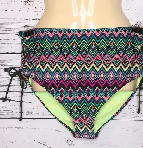 Allure by IMG NWT Size 3 (22/24) Geometric Print Bathing Suit Swim Brief Bottom