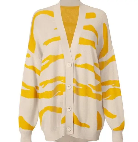 CAbi NWT  #5836 Roar Cardigan Sweater Tiger Stripe