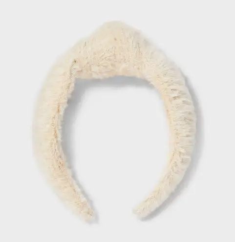 Fuzzy Top Knot Headband nwt Taupe