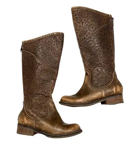 Circle G by Corral P5102 Brown Laser Cut Riding Boots