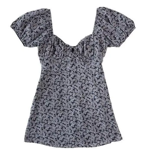 Essue E.Ssue Women's Medium Blue Floral Prairie Mini Dress Spring