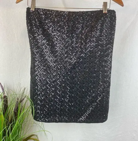 CAbi  Black Sequins Tube Top Skirt #151 Combination M