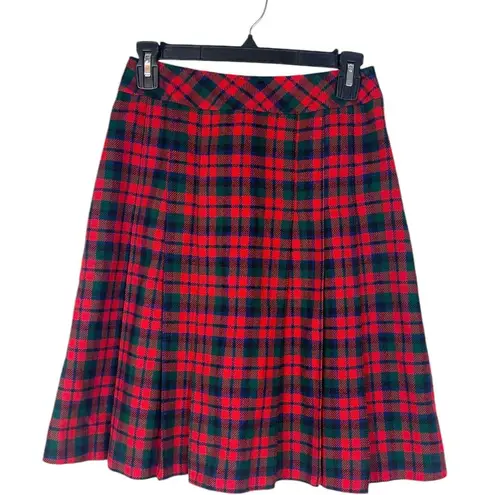 Cordon Of Philadelphia Vintage Women’s Size 8 Red Plaid Wool Lined Skirt