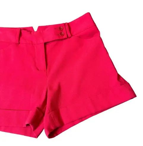 BCBGMAXAZRIA  Symon Cuffed Shorts Lipstick Red Size XS Women's