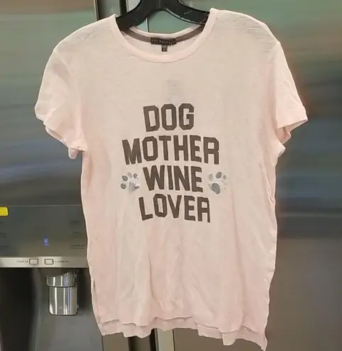 P.J. Salvage ππ Dog & Wine Pajama T-Shirt ~ Dog Mother Wine Lover Blush S NWT