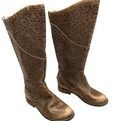 Circle G by Corral P5102 Brown Laser Cut Riding Boots
