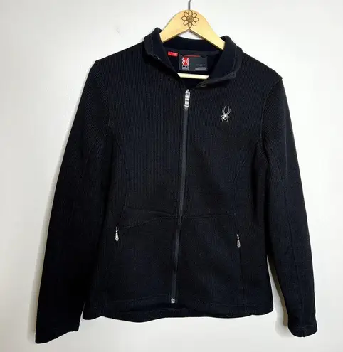 Spyder Black Full Zip Long Sleeve Sweatshirt