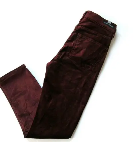 Citizens of Humanity NWT  Harlow Ankle in Dark Umber Stretch Velvet Slim Pants 26