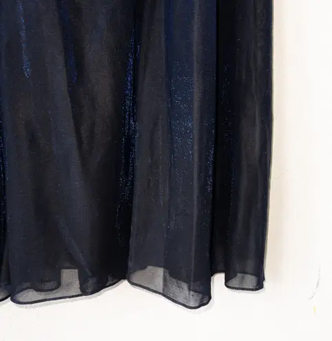 Betsy and Adam Vintage Blue Shimmer Evening Gown Size 10