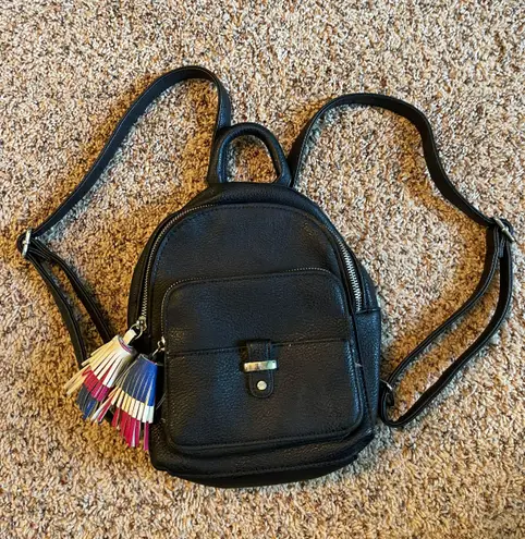 Mini Backpack Purse Black