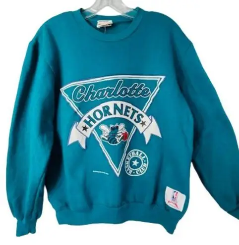 Nba Nutmeg Mills  Vintage 80's 90's Charlotte Hornets Sweatshirt Medium