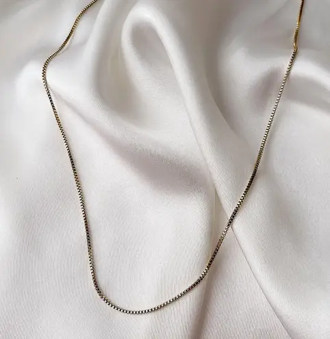 Boutique 24 Inch Dainty Gold Box Chain Necklace