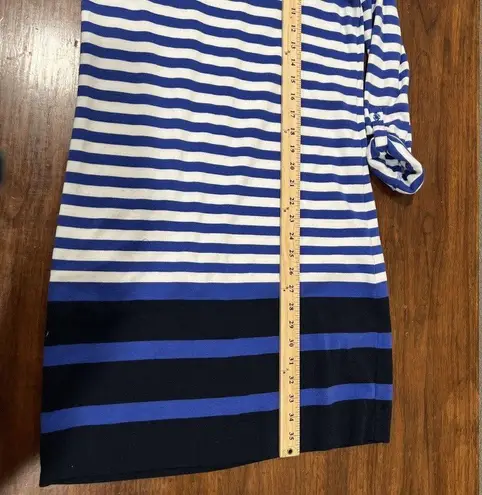 Jones New York  Sport Dress Women Medium Blue White Nautical