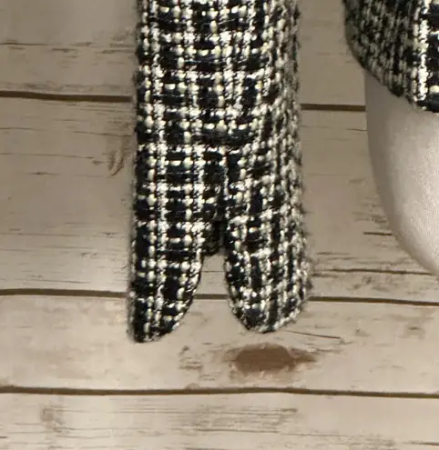 Sandro classic twee black/white single-breasted tweed blazer Size Medium