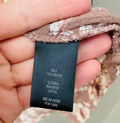 Gypsies & Moondust Floral Blush Pink Tank Top Pink Sz Medium