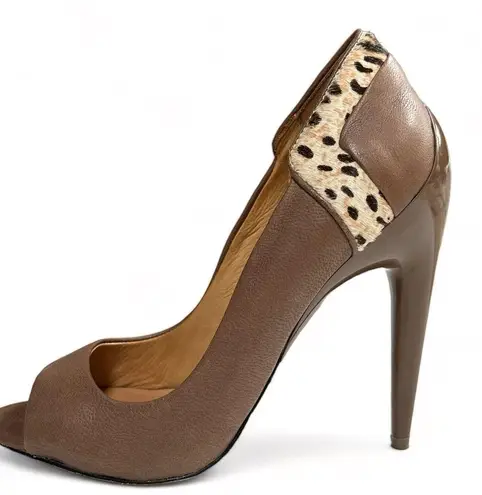 LAMB Dora Taupe Cheetah Heels 7