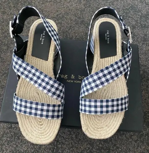 Rag and Bone Megan checkered Espadrilles sandals - Image 7