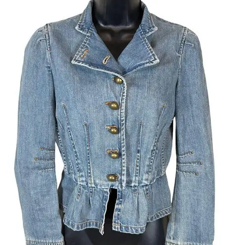 Marc Jacobs Vintage  Cropped Peplum Denim Jacket