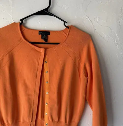 Grace Elements Sweater Y2k Medium Button Front Cardigan Knit Lightweight Stretch